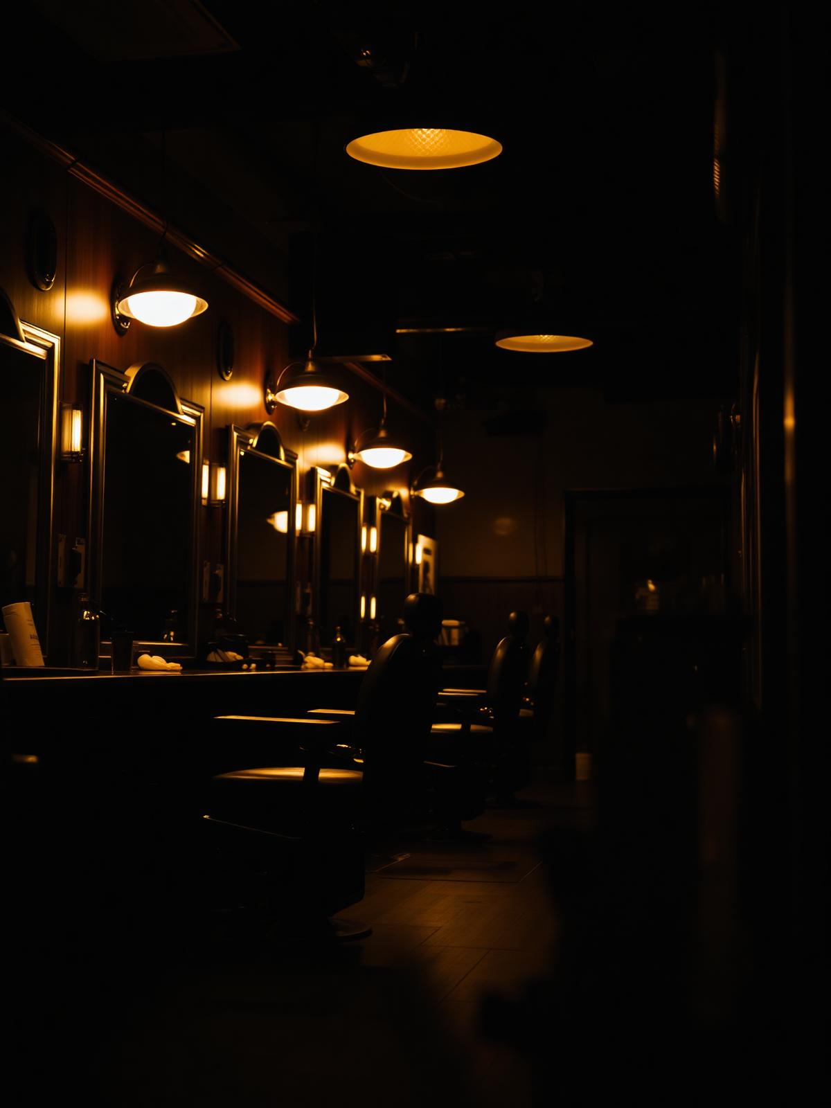 Interior da barbearia Shopping da Barba